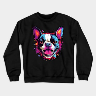 Boston Terrier Smiling Crewneck Sweatshirt